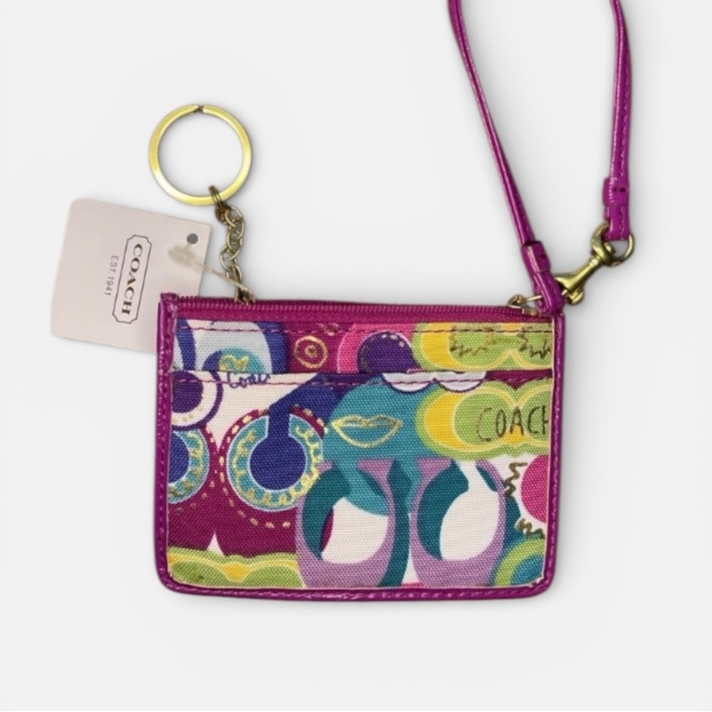 Coach Poppy ID Card Case/Wristlet